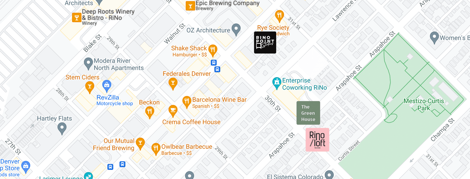 Rino Point Studios - Location Map